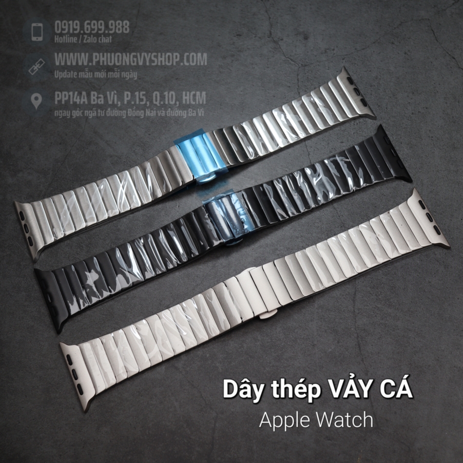 Dây thép VẢY CÁ Apple Watch