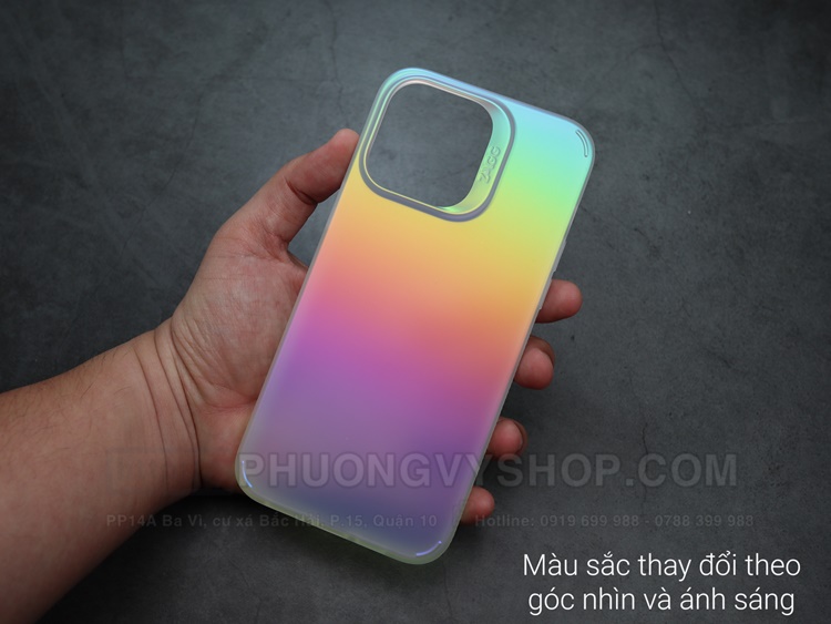 Ốp chống sốc iPhone 14 Promax - Zagg IRIDESCENT (Cầu vồng)