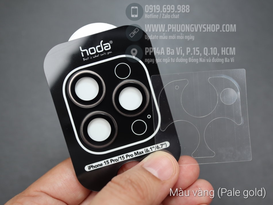Dán bảo vệ camera hiệu Hoda Sapphire - iPhone 15 Promax / iPhone 15 Pro 6.1
