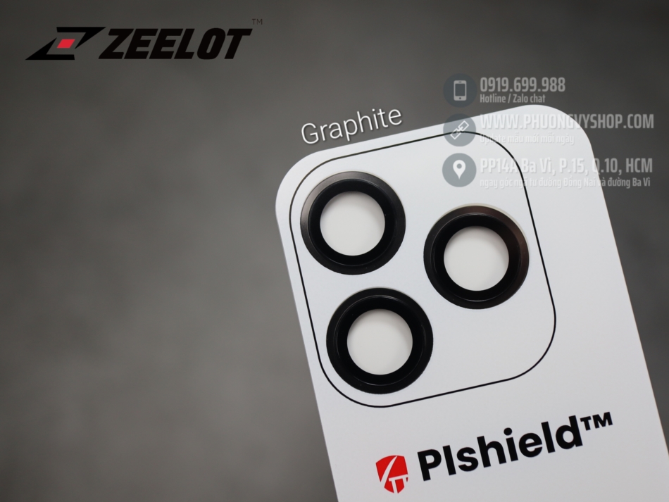 Dán bảo vệ camera hiệu Zeelot Plshield - iPhone 15 ProMax / iPhone 15 Pro 6.1