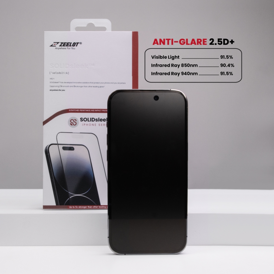 Dán cường lực ZeeLot SOLIDSLEEK chống vân tay iPhone 15 Pro 6.1"