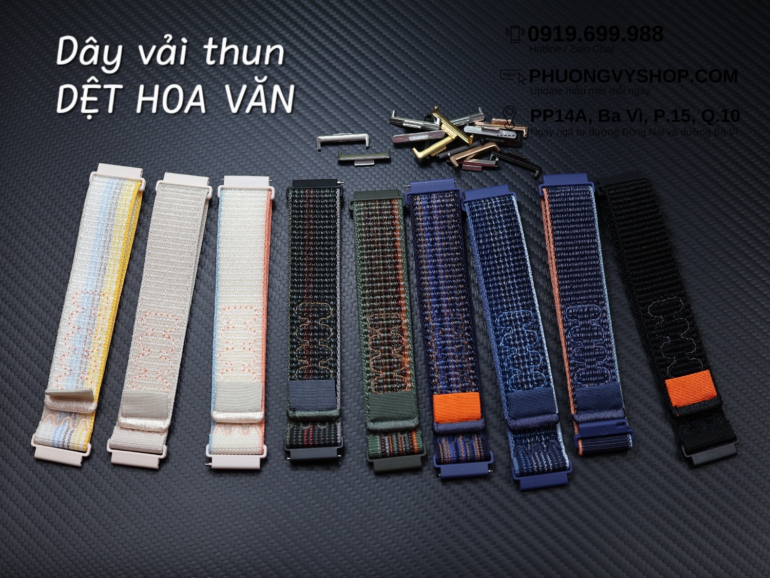 Dây vải thun DỆT HOA VĂN Huawei Watch Fit3/Fit4/Fit4Pro/Fit5/Fit5 Pro