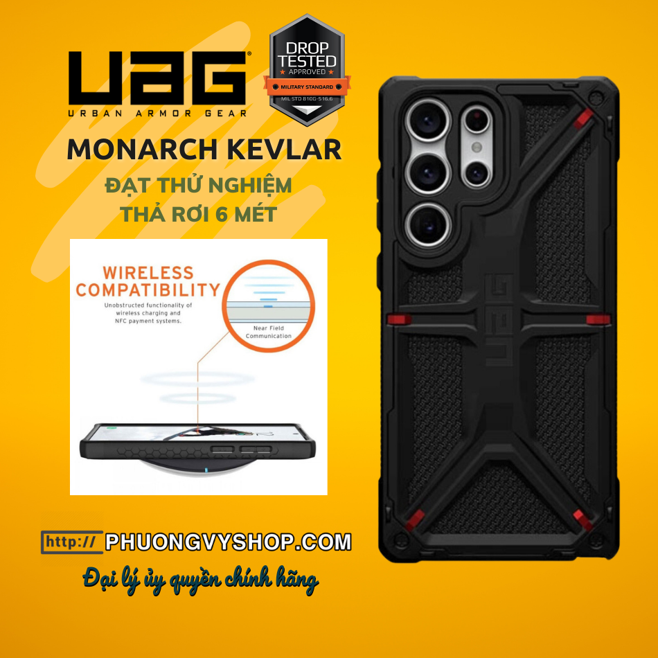 Ốp chống sốc Galaxy S23 Ultra - UAG Monarch Kevlar (chính hãng)
