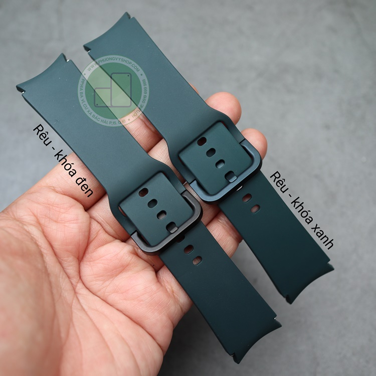 Dây cao su ZIN Galaxy Watch 4. Khóa vuông  NO BOX (20mm - Ngàm cong)