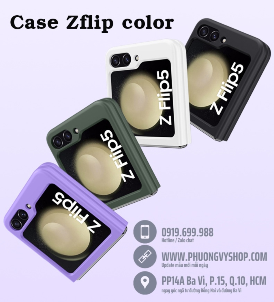 Case PC Flip color Galaxy ZFlip5 5G